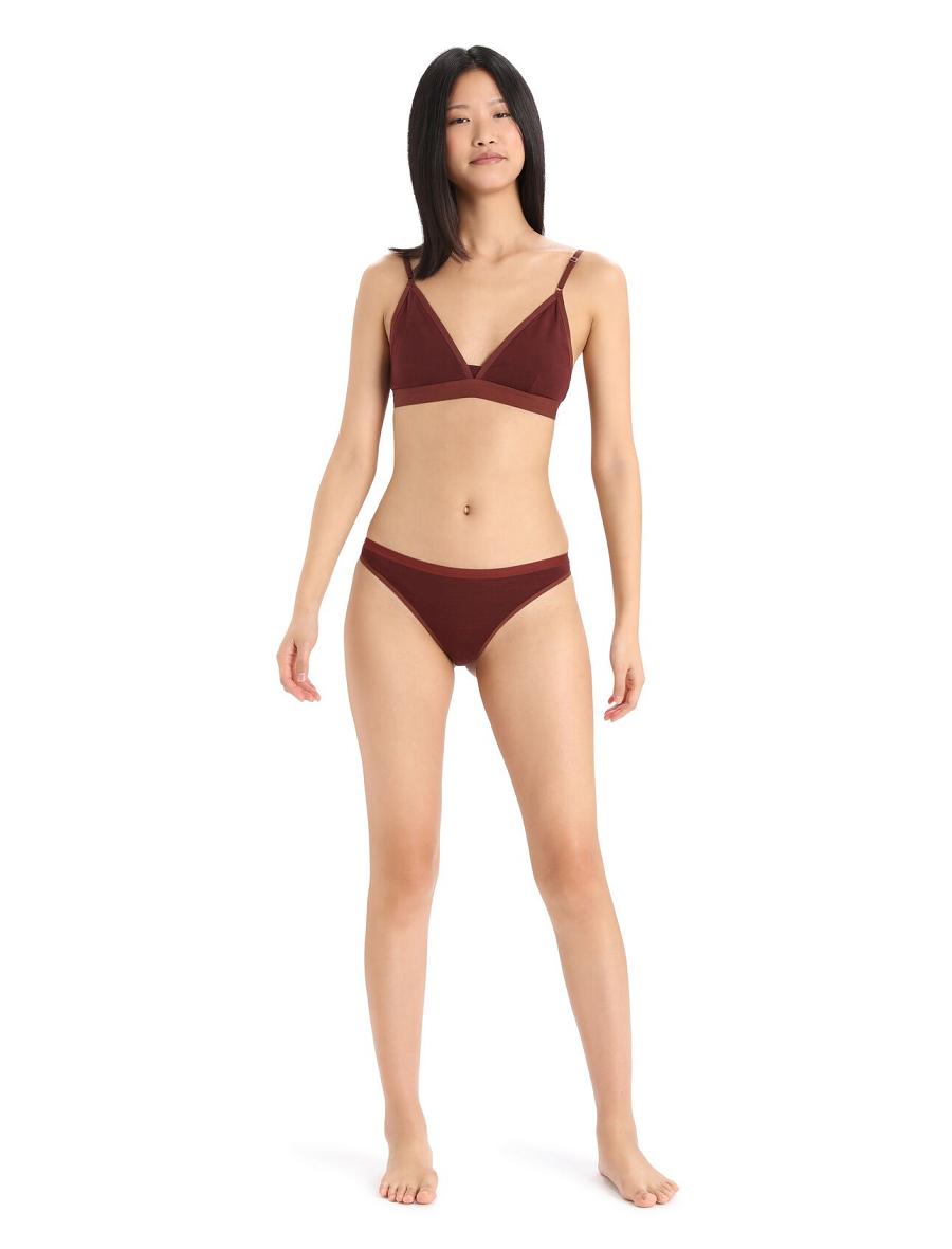 Espresso Women's Icebreaker Merino Siren Bikini Briefs One Piece & Sets | USA 1735VRWD